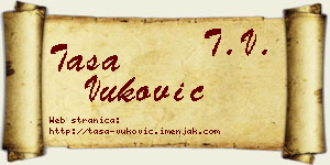 Tasa Vuković vizit kartica